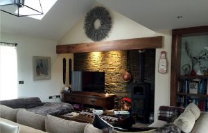 long elm mantle piece