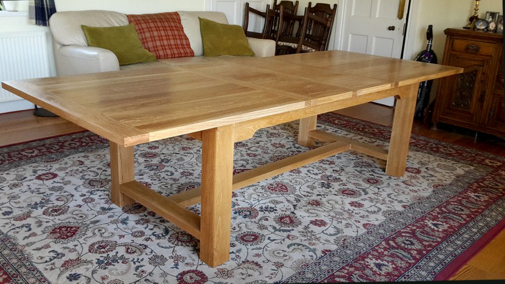 Solid oak table traditional joinery contemporary furniture
