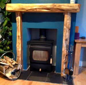 Wooden Mantel Piece Scotland Waney Edge