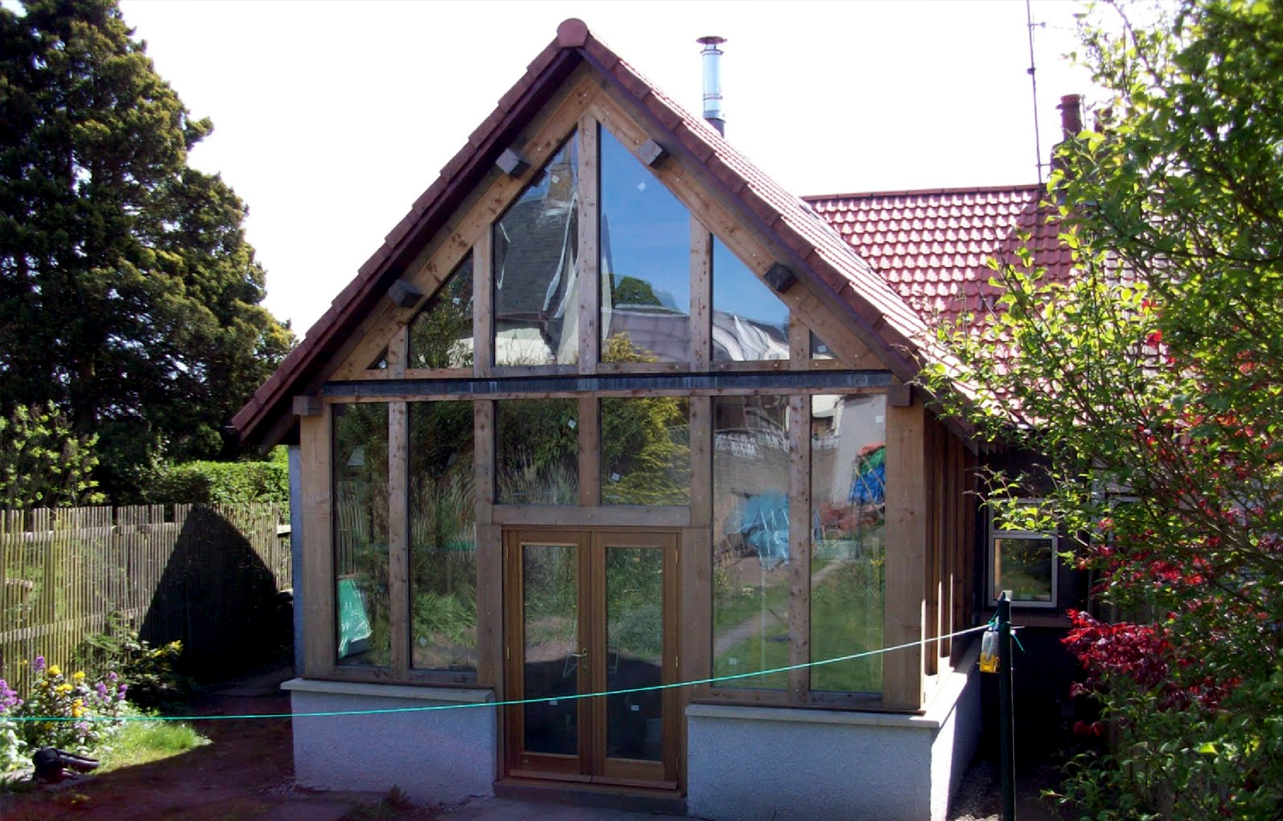 Completed extension timber framing scotland