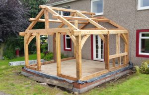 Farmers timber frame joinery scotland larch construction extension
