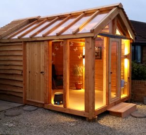 Custom summerhouse kirkcaldy Scotland Beach Hut Timber Framing