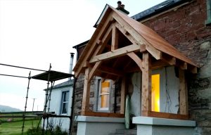 Timber framing porch larch