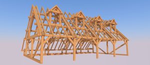 Traditional timber frame barn building scotland